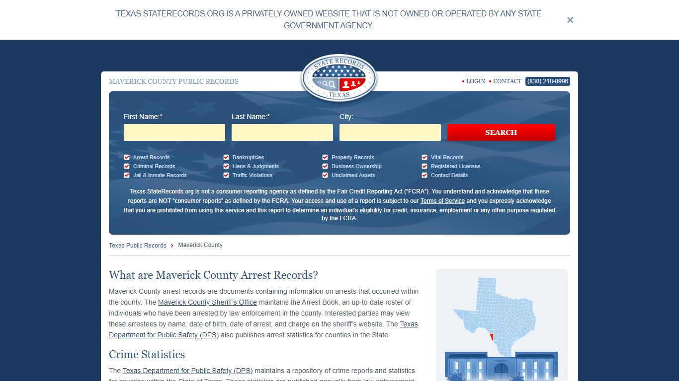 Maverick County Arrest, Court, and Public Records | StateRecords.org
